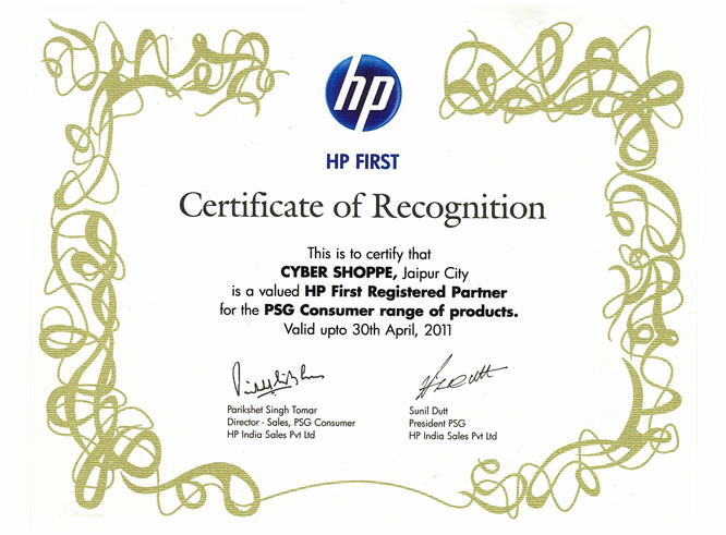 HP First Registered Partner
