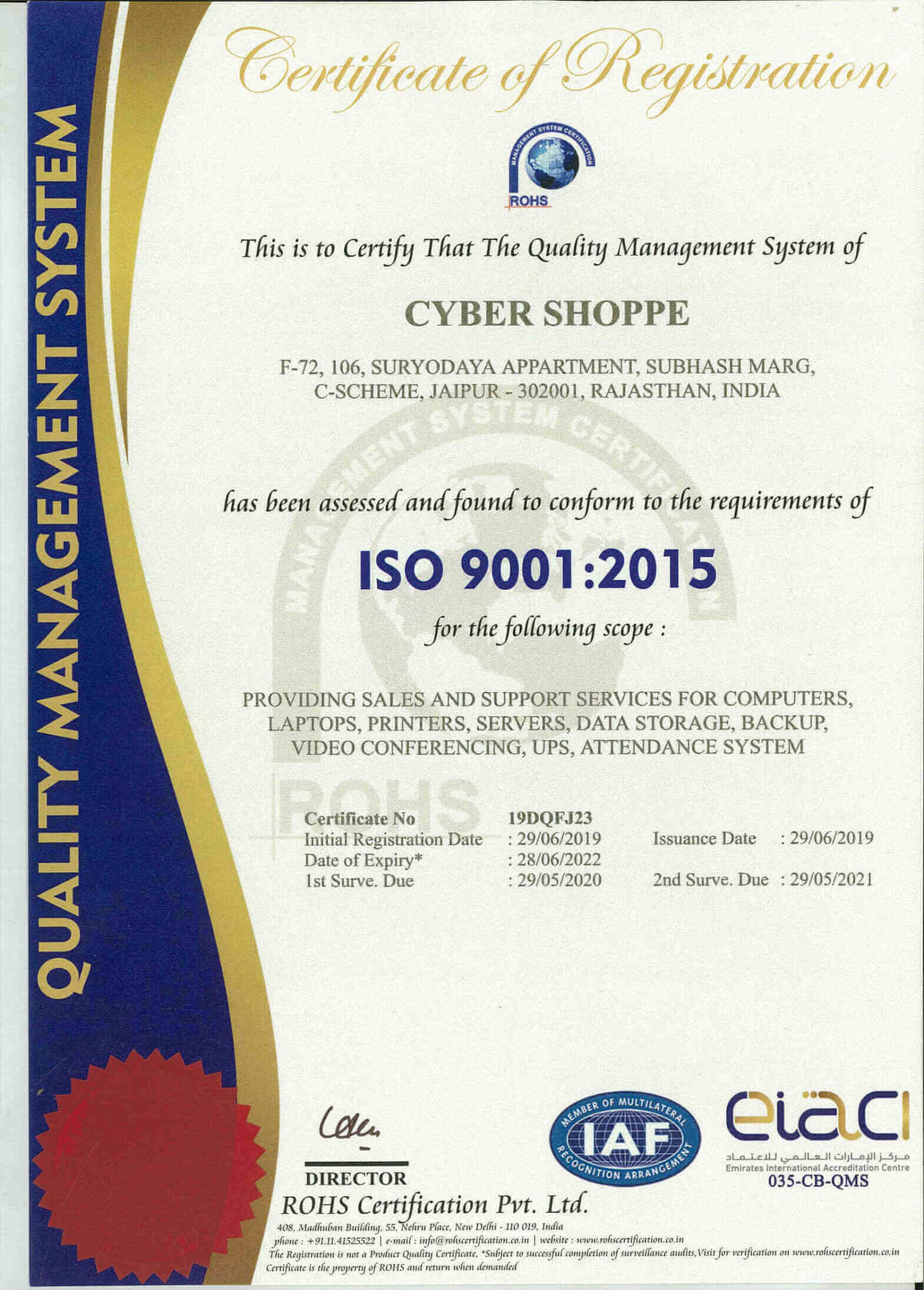 ISO 9001:2015 Quality Management System