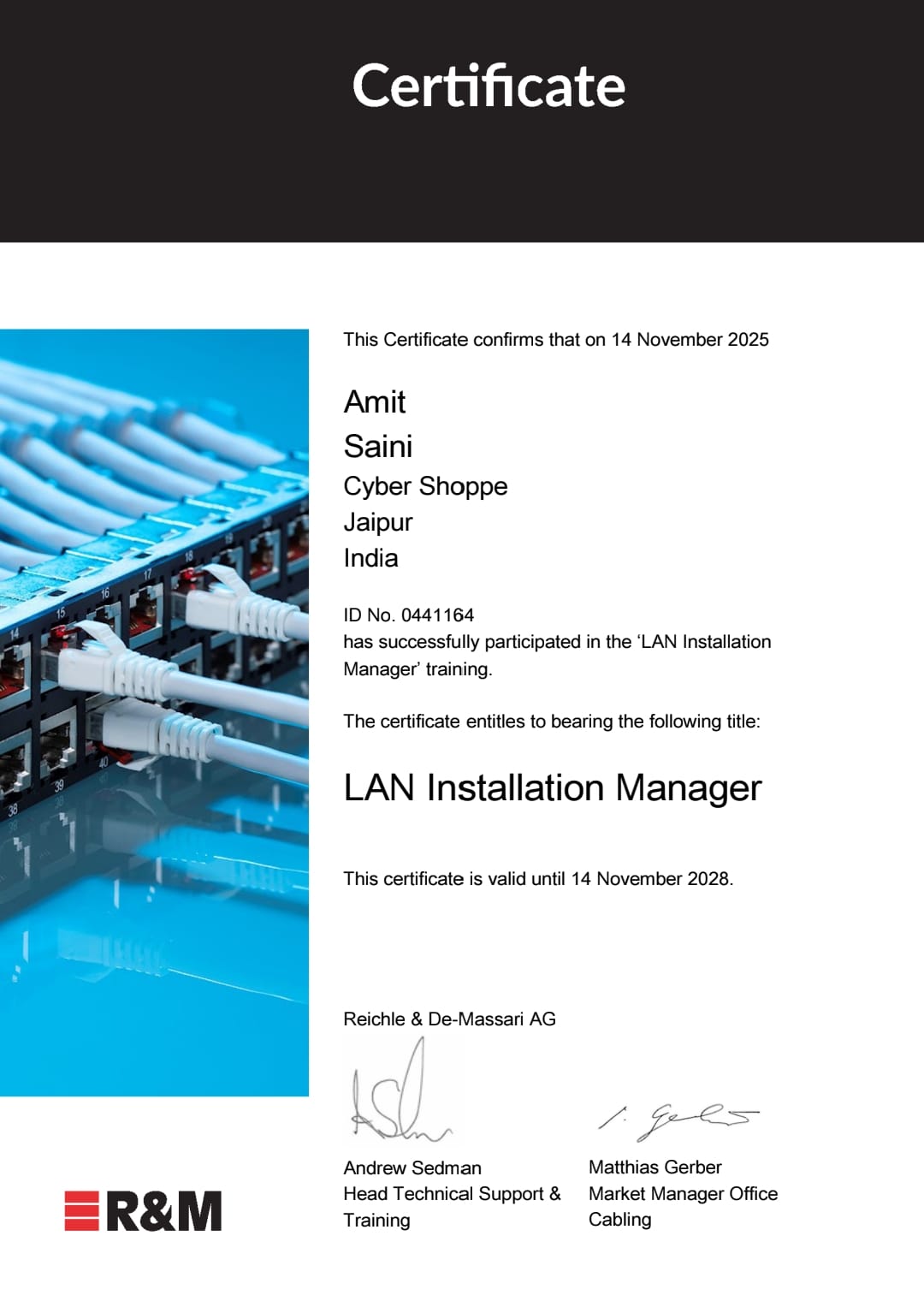 R&M LAN Installation Manager