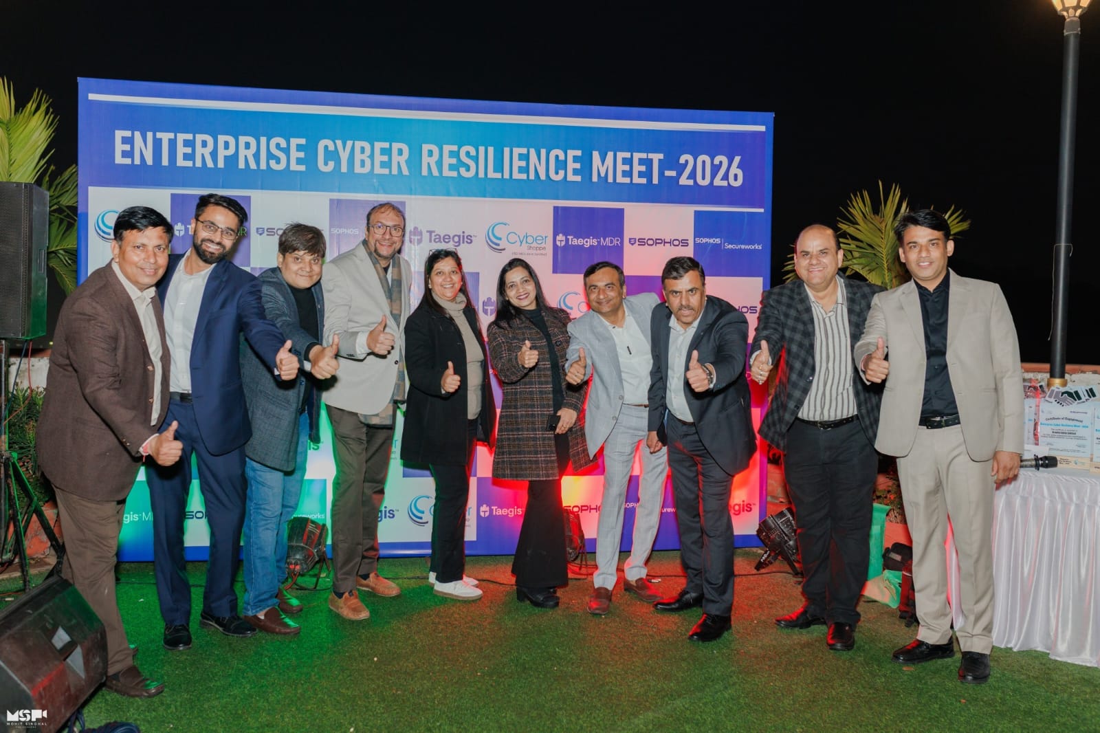 The Cyber Shoppe team with Sophos, Taegis and Secureworks representatives at the Enterprise Cyber Resilience Meet 2026.