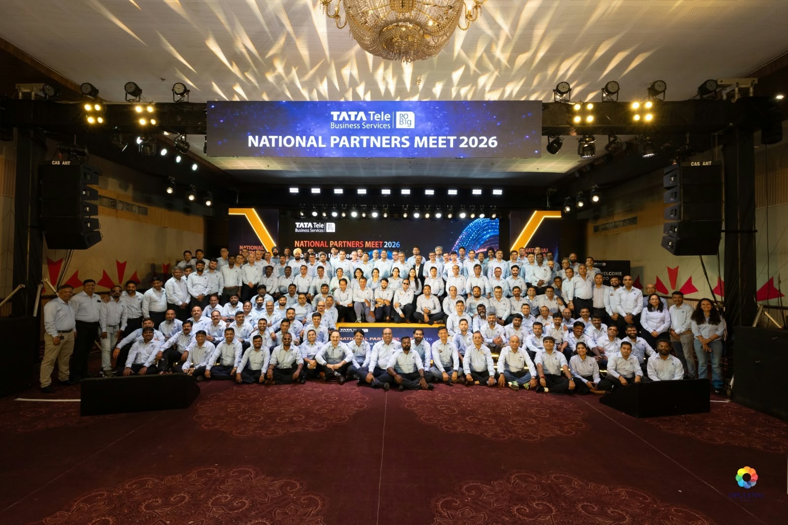 Partners from across the country gathered for the group photograph at the Tata Tele Business Services National Partners Meet 2026.